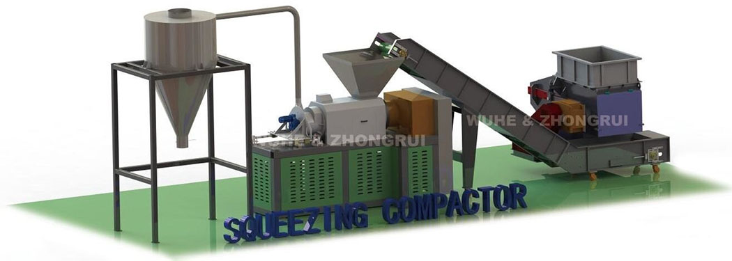 Squeezing compactor dryer squeezer1